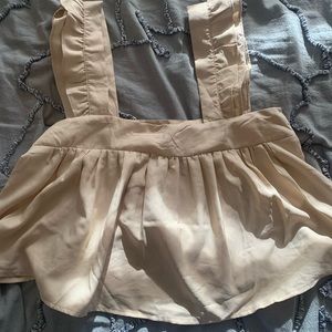 Tan BOG Collective Ruffle Top